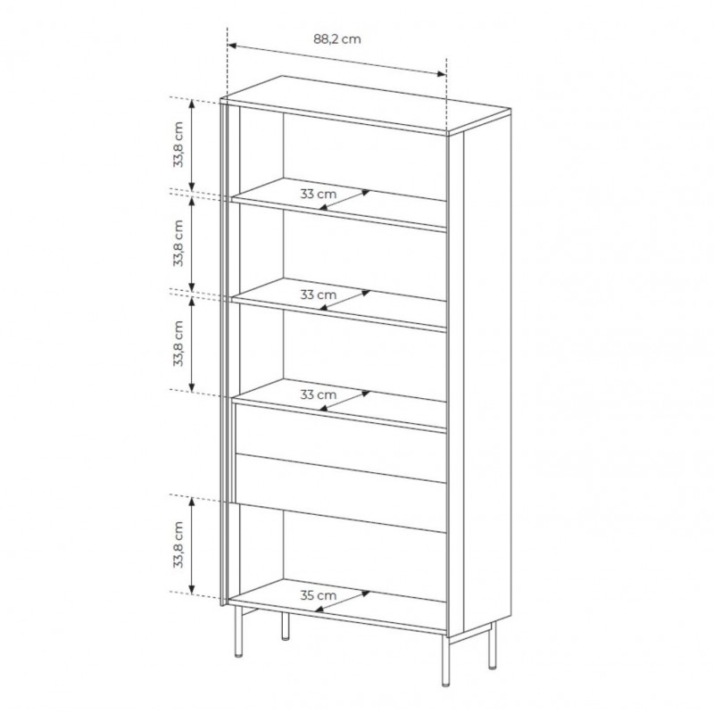 Zweitürige Vitrine ILUMI tall aus Kaschmir 6/9