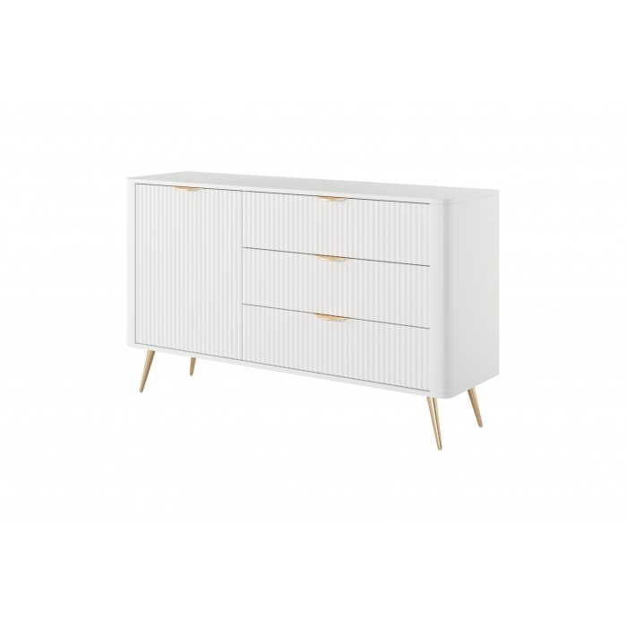 Weiße Kommode LANTE 138 cm...