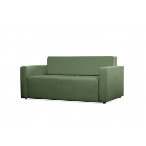Grünes Zweisitzer-Sofa MIRA mit Bettzeugablage für das Wohnzimmer 4/9