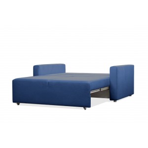 Elegantes Zweisitzer-Sofa MIRA in Blau mit Schlaffunktion 3/9