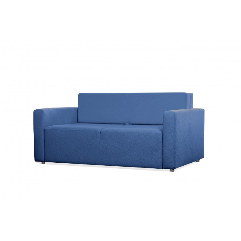 Elegantes Zweisitzer-Sofa MIRA in Blau mit Schlaffunktion 4/9