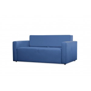 Elegantes Zweisitzer-Sofa MIRA in Blau mit Schlaffunktion 4/9