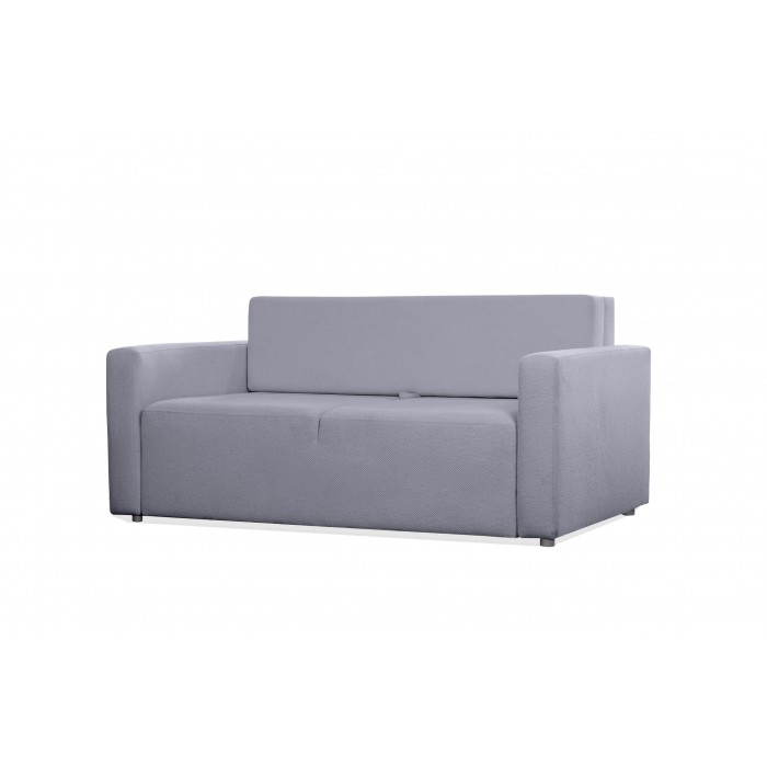 Zweisitzer-Sofa MIRA mit Bettzeugablage in Grau