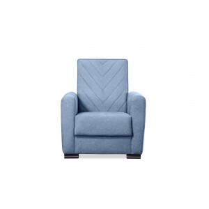 Bequemer blauer VERA-Sessel mit gesteppter Rückenlehne für das Wohnzimmer 2/9