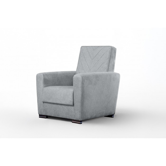 Grauer VERA-Sessel mit...