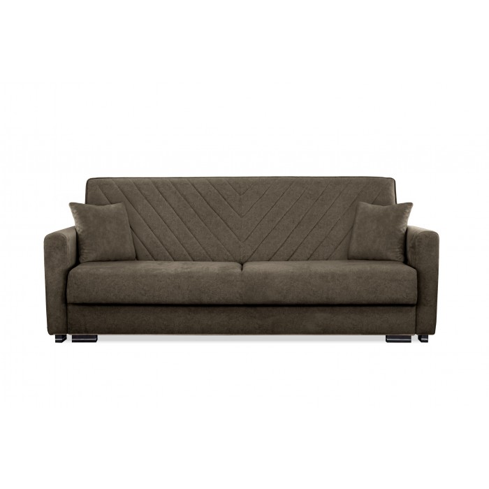 Braunes Polstersofa VERA mit Schlaffunktion und...