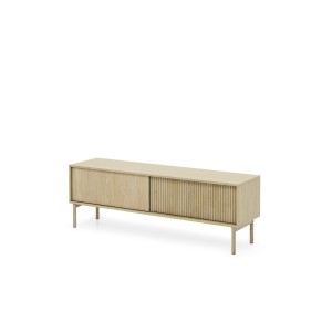 AVIRO RTV Schrank mit geriffelter Oberfläche - leichtes Design im skandinavischen Stil, Eiche Cremona 1/9