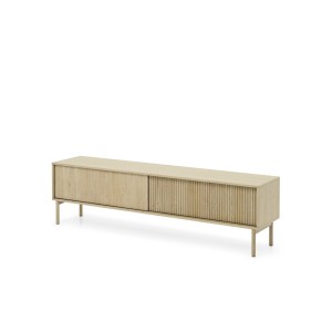 AVIRO breiter RTV-Schrank auf hohen Beinen - natürliche Eleganz und moderner Charakter, Eiche Cremona 1/9