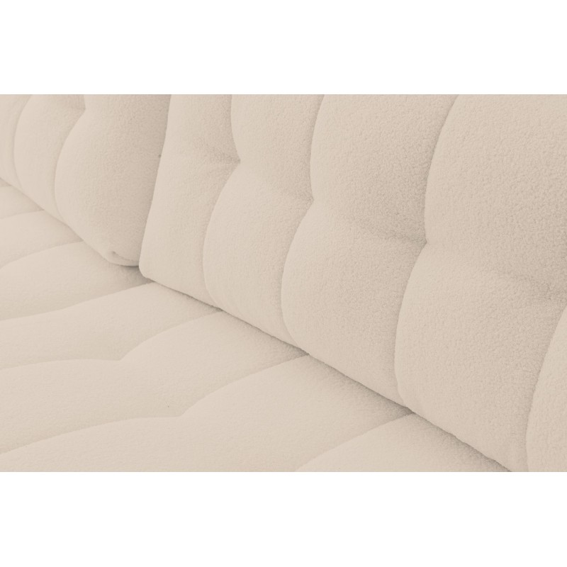 Exklusive beige gesteppte Eckcouch MASINA mit Bettzeugablage und Schlaffunktion 5/9