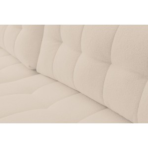 Exklusive beige gesteppte Eckcouch MASINA mit Bettzeugablage und Schlaffunktion 5/9