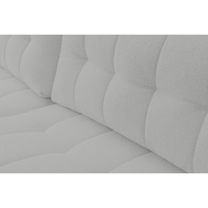 Hellgraues MASINA Stepp-Ecksofa mit Schlaffunktion und Bettzeugcontainer 5/9
