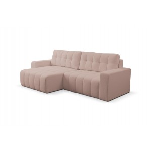 Auffallendes MASINA beige gestepptes Ecksofa mit Bettzeugcontainer 1/9