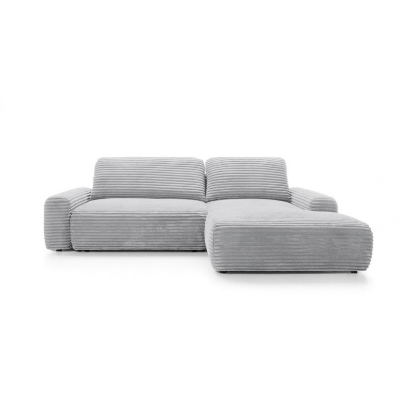 CORDINA Design-Ecksofa in Grau mit Bettzeugablage und Schlaffunktion 3/9