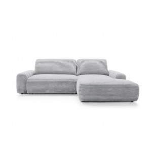 CORDINA Design-Ecksofa in Grau mit Bettzeugablage und Schlaffunktion 3/9