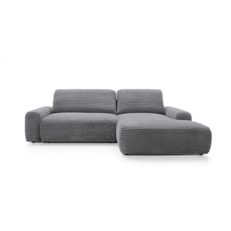 Charmantes anthrazitfarbenes Ecksofa CORDINA mit Schlaffunktion und Bettzeugfach 3/9