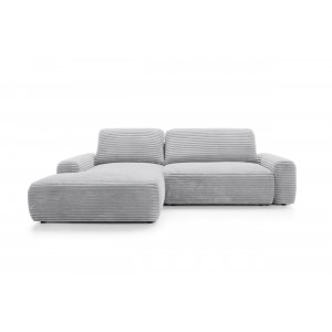 CORDINA Design-Ecksofa in Grau mit Bettzeugablage und Schlaffunktion 11/9