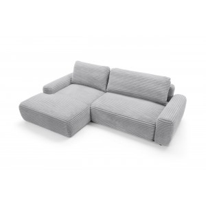 CORDINA Design-Ecksofa in Grau mit Bettzeugablage und Schlaffunktion 13/9