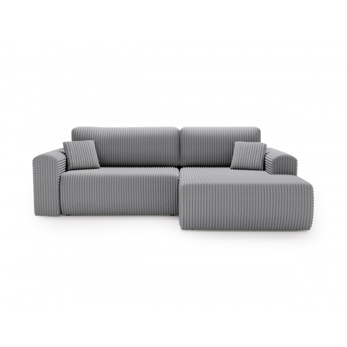 Hellgraues Ecksofa LINEA -...