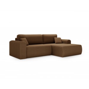 Beigefarbenes Ecksofa LINEA mit Bettzeugablage - warme Eleganz in Ihrem Wohnzimmer 2/9