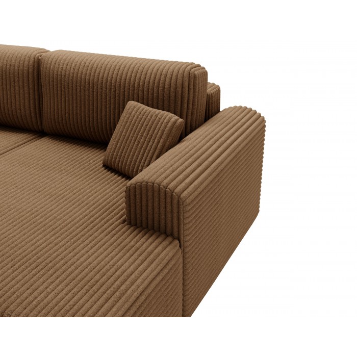 Beigefarbenes Ecksofa LINEA mit Bettzeugablage - warme Eleganz in Ihrem Wohnzimmer