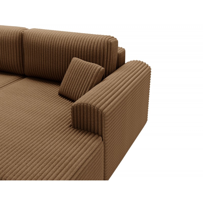 Beigefarbenes Ecksofa LINEA mit Bettzeugablage - warme Eleganz in Ihrem Wohnzimmer 4/9