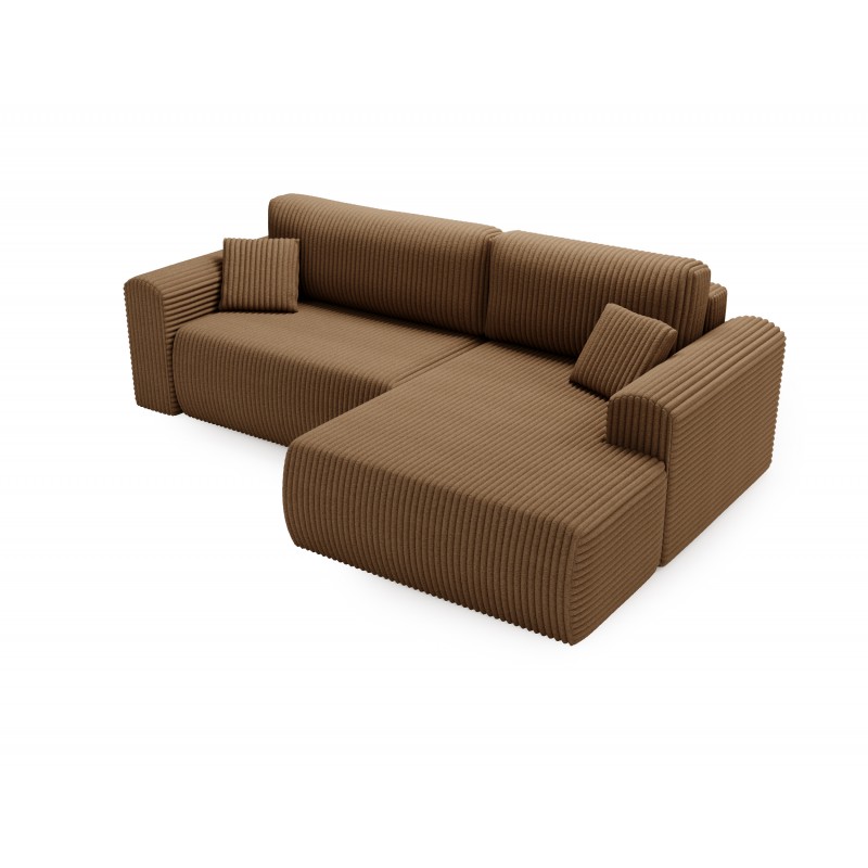 Beigefarbenes Ecksofa LINEA mit Bettzeugablage - warme Eleganz in Ihrem Wohnzimmer 5/9