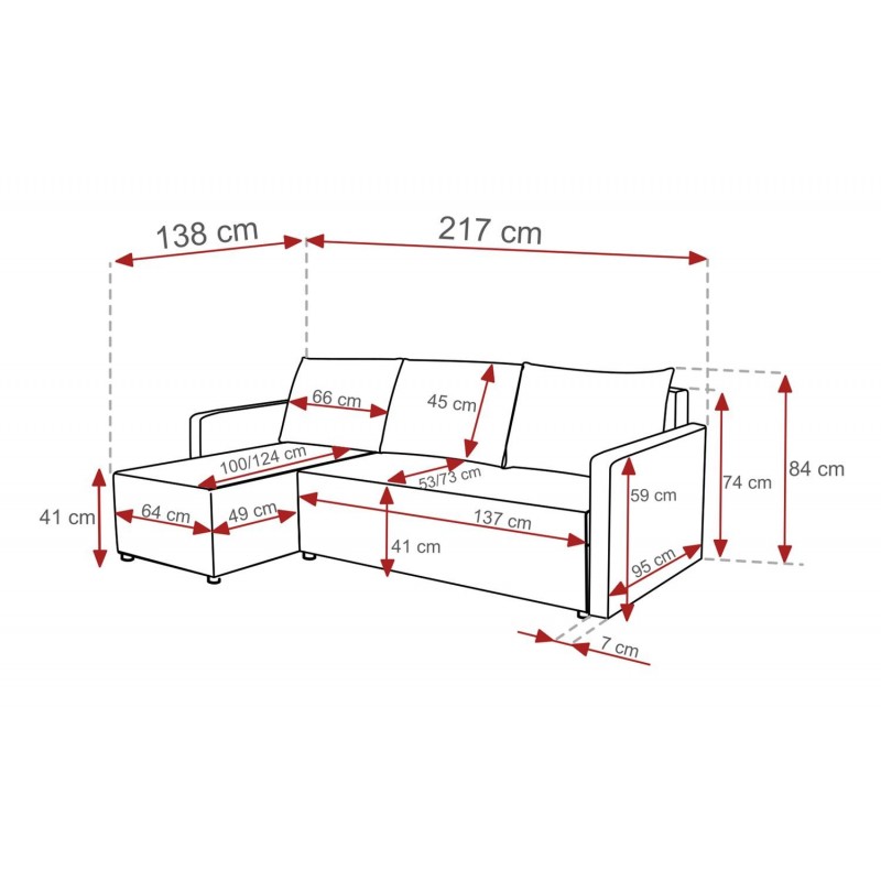 Elegantes anthrazitfarbenes Ecksofa aus faro KRISO-Stoff mit Schlaffunktion und Bettzeugstauraum 5/9