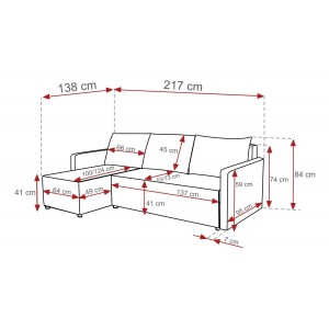 Elegantes anthrazitfarbenes Ecksofa aus faro KRISO-Stoff mit Schlaffunktion und Bettzeugstauraum 5/9