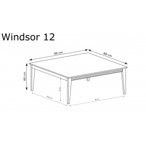 Couchtisch WINDSOR auf hohen Holzbeinen, in einem eleganten Kaschmir-Ton, ideal für stilvolle Innenräume 6/9