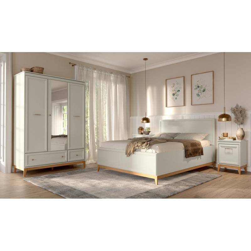 Bett WINDSOR in einem geschmackvollen Kaschmir-Ton, ideal für klassische Schlafzimmer 2/9