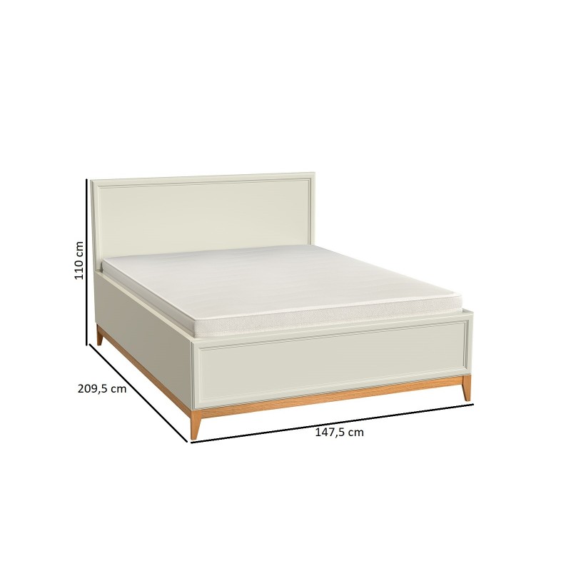 Bett WINDSOR in einem geschmackvollen Kaschmir-Ton, ideal für klassische Schlafzimmer 6/9