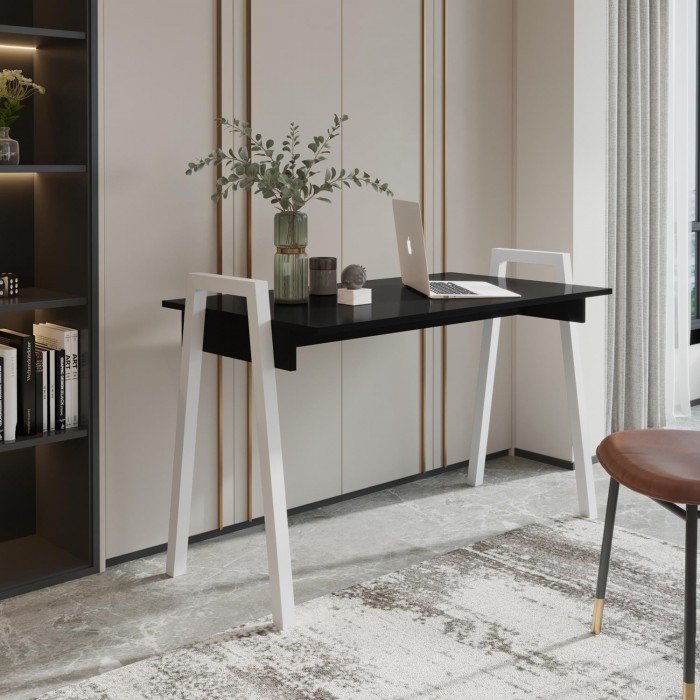 FRAME Schreibtisch - Loft-Stil mit schwarzer...