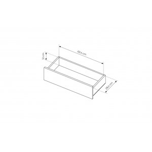 Kommode RIVO 196 cm - Eiche Cremona mit geriffelten Fronten, abgerundet mit 3 Schubladen und Schiebetüren 8/9