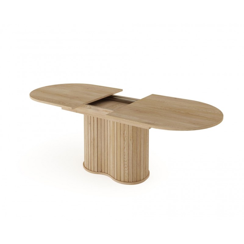Klapptisch RIVO 180-220 cm - Eiche Cremona eleganter Esstisch mit kanneliertem Fuß 5/9