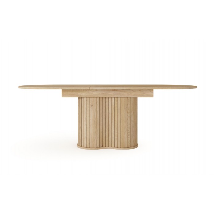 Klapptisch RIVO 180-220 cm - Eiche Cremona eleganter Esstisch mit kanneliertem Fuß
