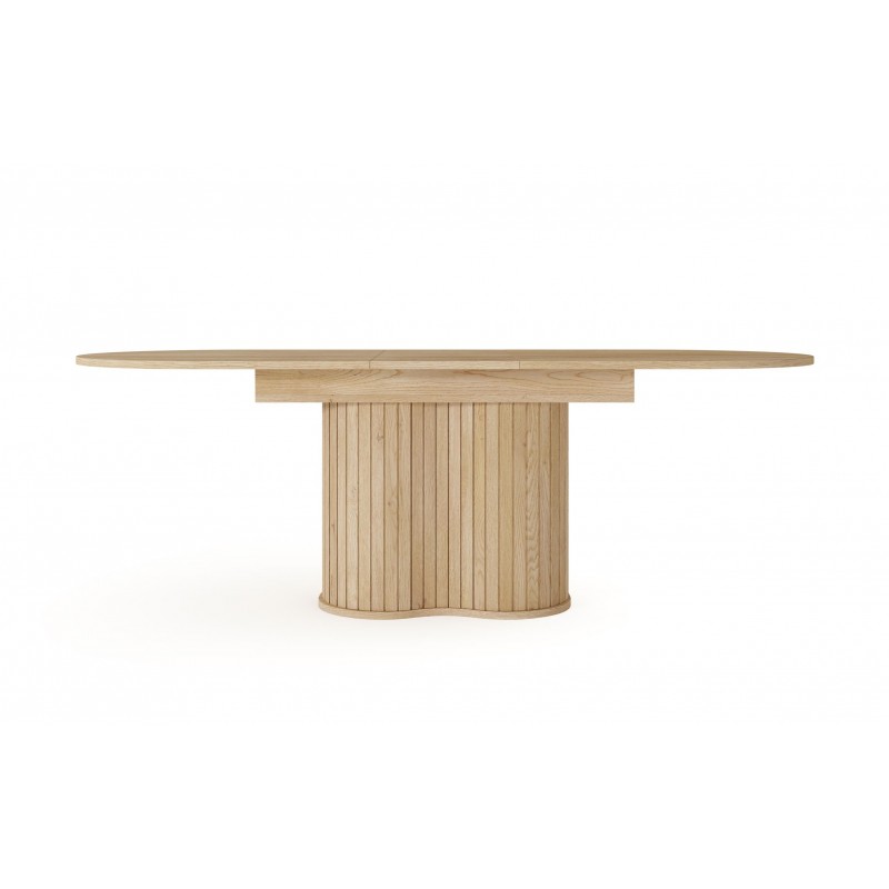 Klapptisch RIVO 180-220 cm - Eiche Cremona eleganter Esstisch mit kanneliertem Fuß 10/9