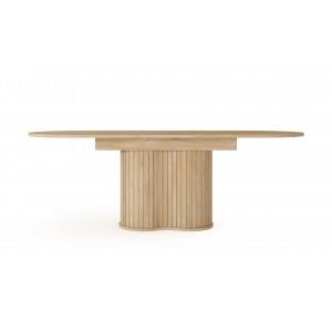 Klapptisch RIVO 180-220 cm - Eiche Cremona eleganter Esstisch mit kanneliertem Fuß 10/9