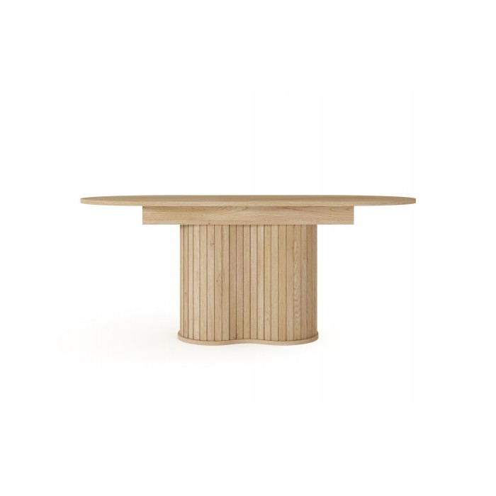 Klapptisch RIVO 180-220 cm - Eiche Cremona eleganter Esstisch mit kanneliertem Fuß