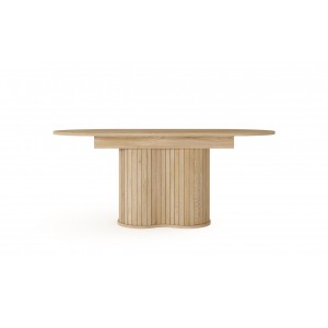 Klapptisch RIVO 180-220 cm - Eiche Cremona eleganter Esstisch mit kanneliertem Fuß 11/9