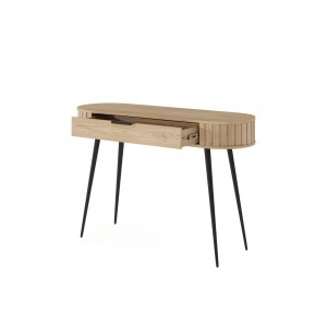 Schminktish RIVO 120 cm - Hochbeiniger Schreibtisch mit geräumiger Schublade - Eiche Cremona 3/9