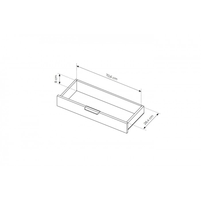 Schminktish RIVO 120 cm - Hochbeiniger Schreibtisch mit geräumiger Schublade - Eiche Cremona