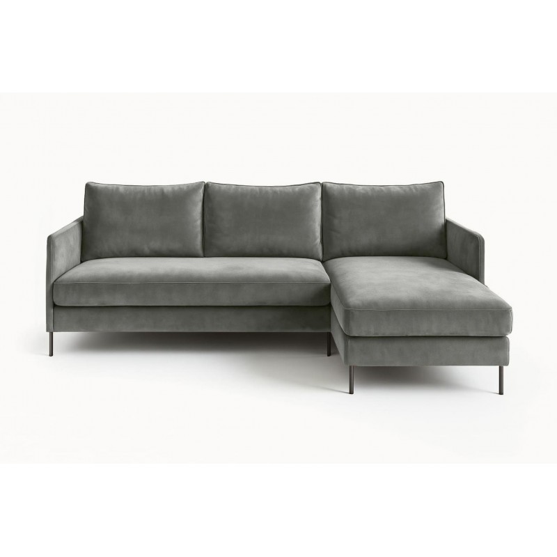 Ecksofa BELIS Rechts mit Bettkasten und Schlaffunktion - Grau 6/9