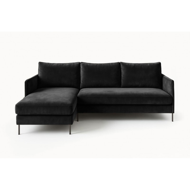 Ecksofa BELIS Rechts 
 mit Bettkasten und Schlaffunktion - Schwarz 5/9