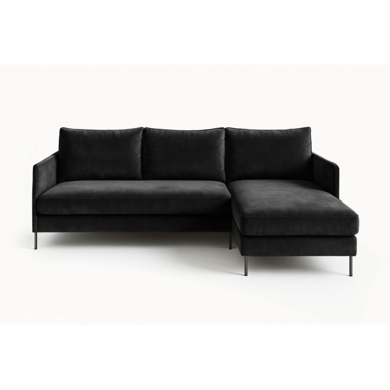 Ecksofa BELIS Rechts 
 mit Bettkasten und Schlaffunktion - Schwarz 6/9