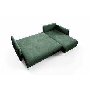 Schlafsofa BELIS BOUCLE mit grünem Samtstoff 3/9
