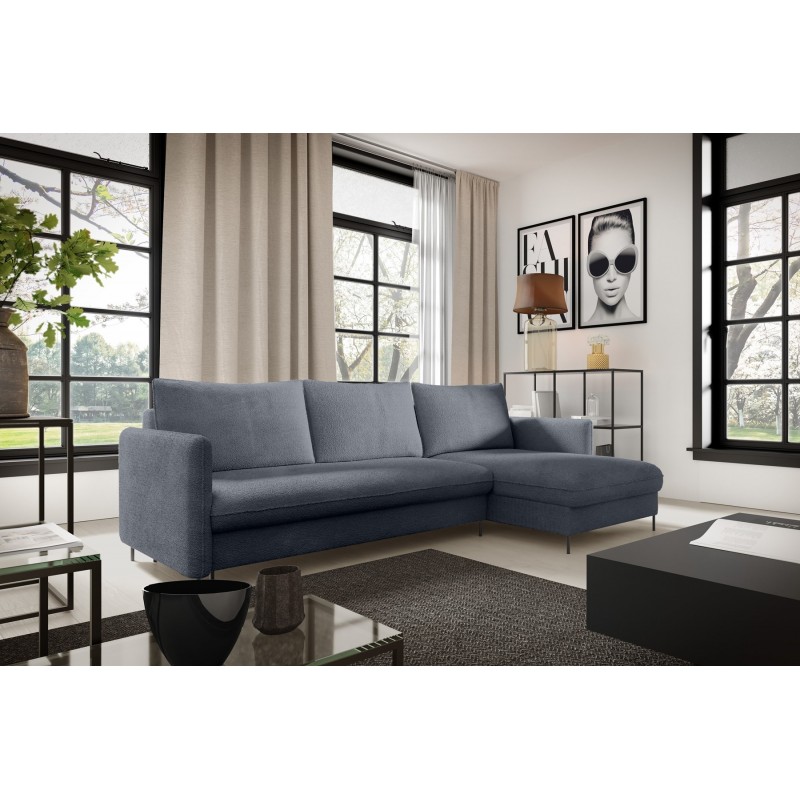 Funktionelles Ecksofa BELIS BOUCLE mit weichem Stoff und Schlaffunktion 2/9