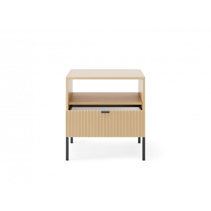 Nachttisch NOVA 54 cm geriffelt - Eiche Vicenza...