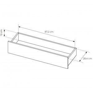 KIRO Couchtisch mit 2 Schubladen, LED & Glasplatte, 96x67 cm, Kakao / Eiche 6/9