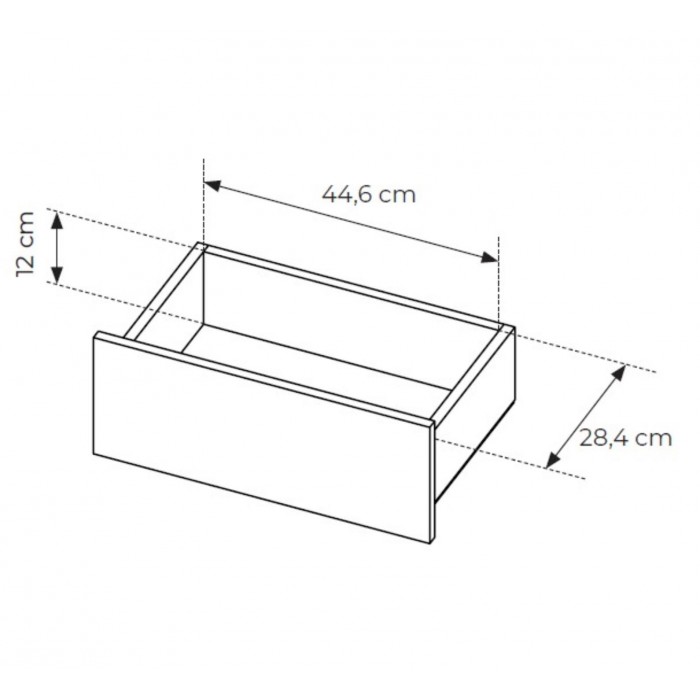 KIRO Nachttisch Nachtkonsole mit LED & Glas, 1 Schublade, 53 cm, Kakao / Eiche