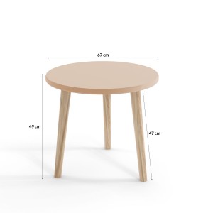 Couchtisch auf Holzbeinen 3/9